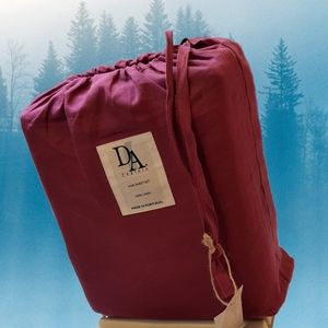 DA Textiles 100% Linen King Sheet Set Purple Berry